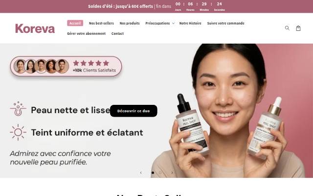 korevaskin.com storefront