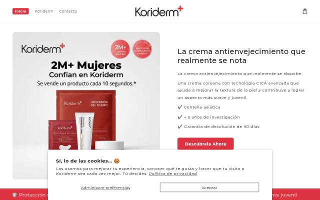 Startseite von Koriderm