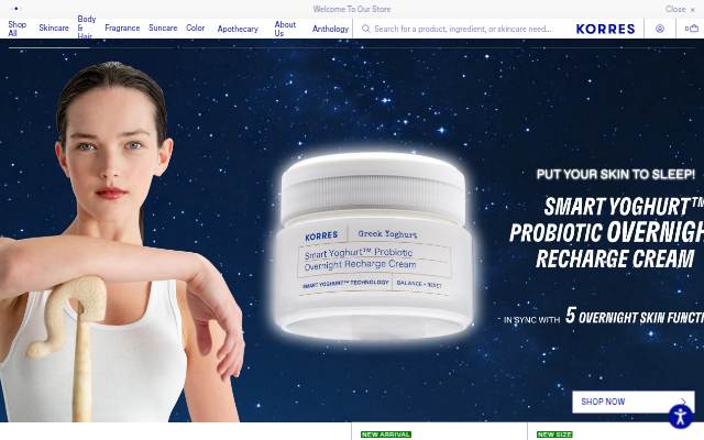 KORRES Global storefront