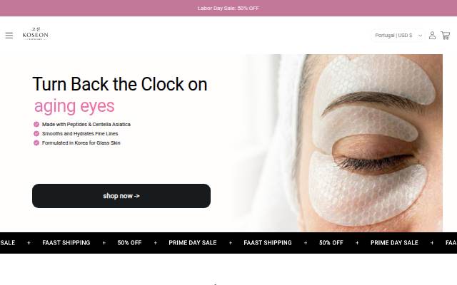Koseon Skincare storefront