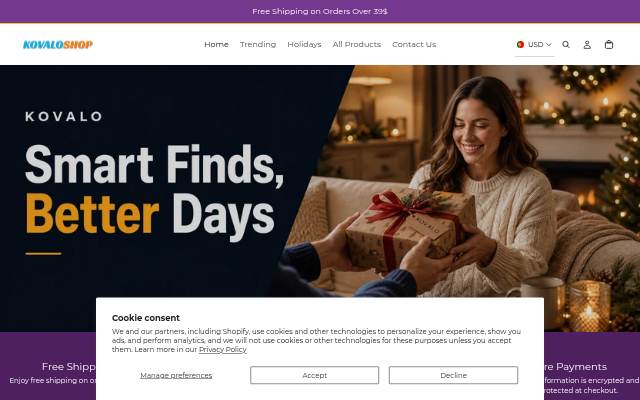 Kovaloshop storefront