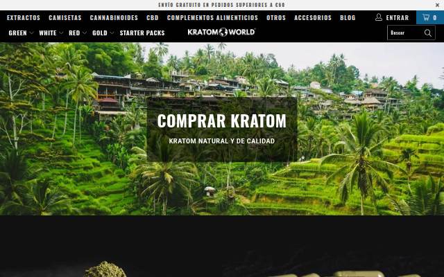 Kratom World Europe storefront