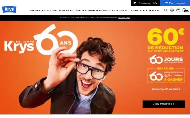 Opticien Krys : Lunettes, Lunettes de soleil et Lentilles storefront