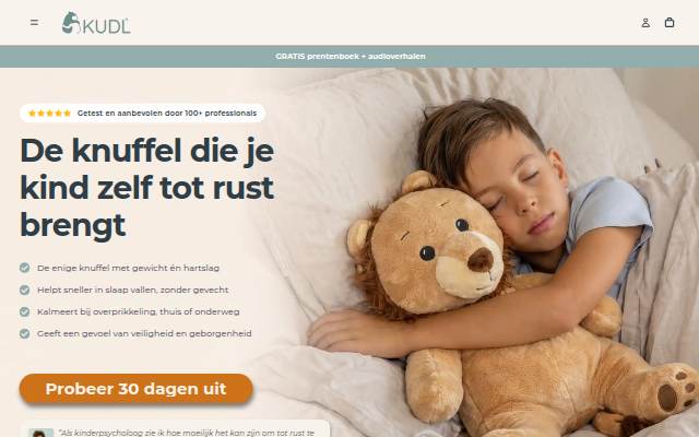 KUDL® Therapeutische Knuffels storefront