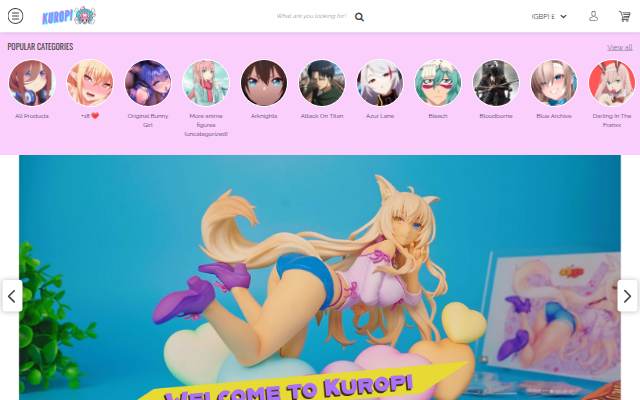 Kuropi – Anime figures, accessories and more.. storefront