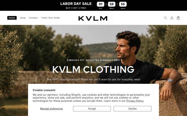 Startseite von KVLM Clothing