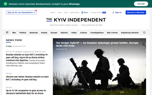 The Kyiv Independent storefront