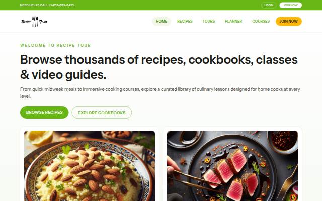 Recipe Tour storefront