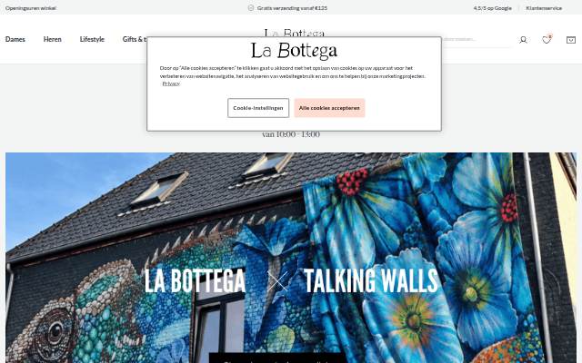 Startseite von La Bottega
