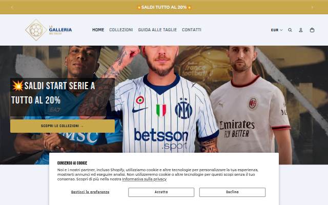 La Galleria del Calcio storefront