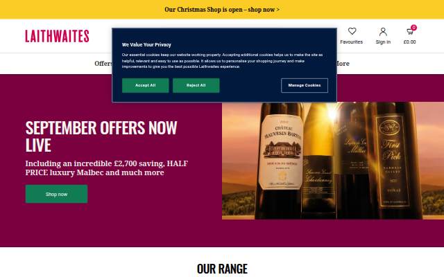 Laithwaites Wine storefront