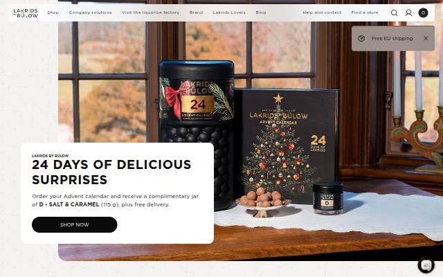 Luxury Liquorice and Chocolate storefront