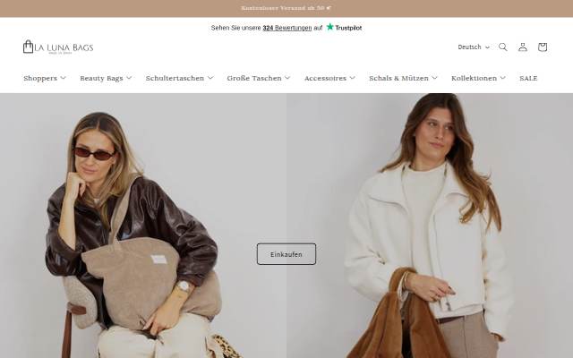 Startseite von Lalunabags
