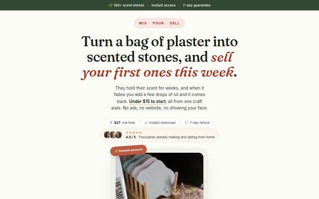 Startseite von The Aroma Stone Method™ · Make and sell scented aroma stones from your kitchen table