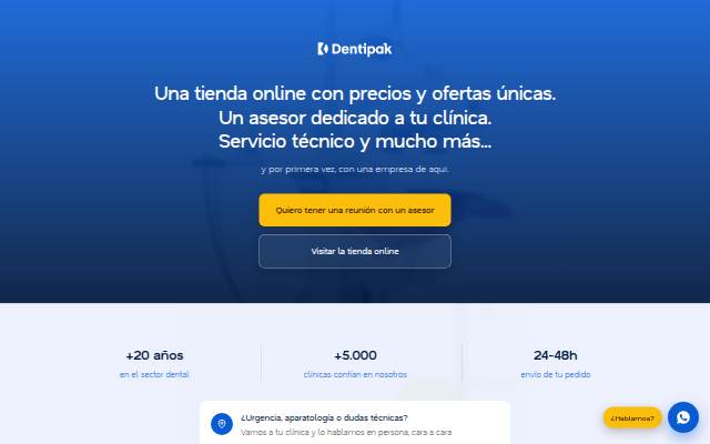 Dentipak — Material dental y aparatología para tu clínica storefront