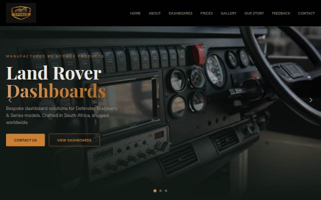 GFORCE Products storefront