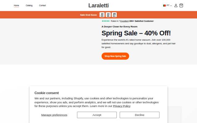 Laraletti storefront