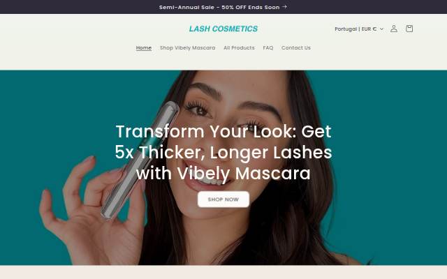Lash Cosmetics storefront