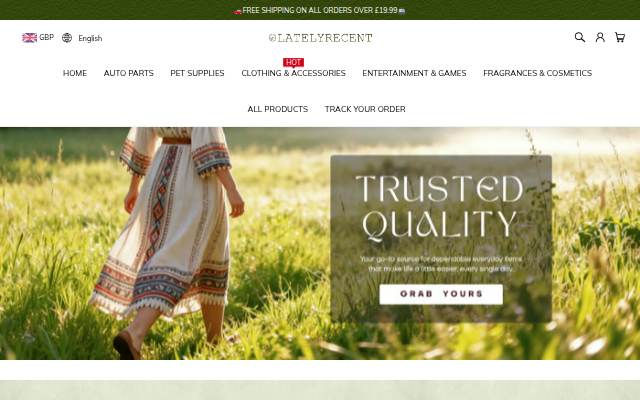 LATELYRECENT storefront