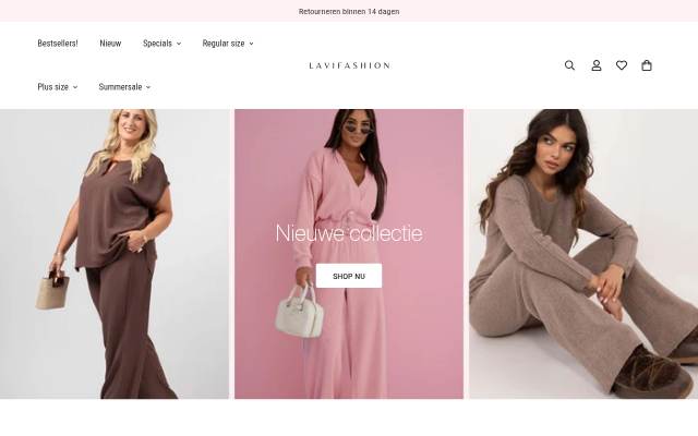 Startseite von LaViFashion.nl