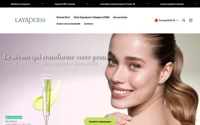 Startseite von LAYADERM