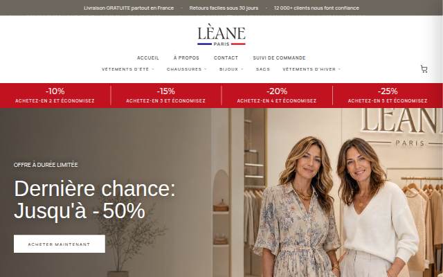 LÈANE Paris storefront