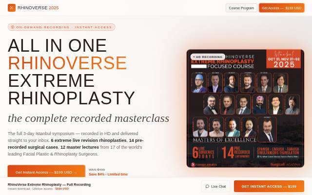 Montra da Extreme Rhinoplasty Focused Course