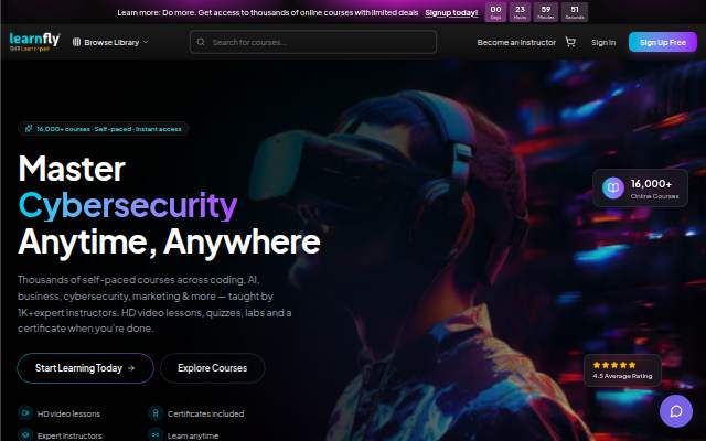 Learnfly — 16,000+ Online Courses, Certifications &amp; Career Paths storefront