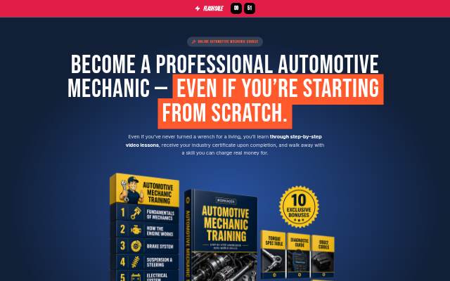 Automotive Mechanic Training — Online Professional Course storefront