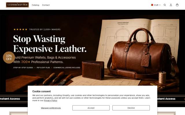 Leather Craft Hub storefront