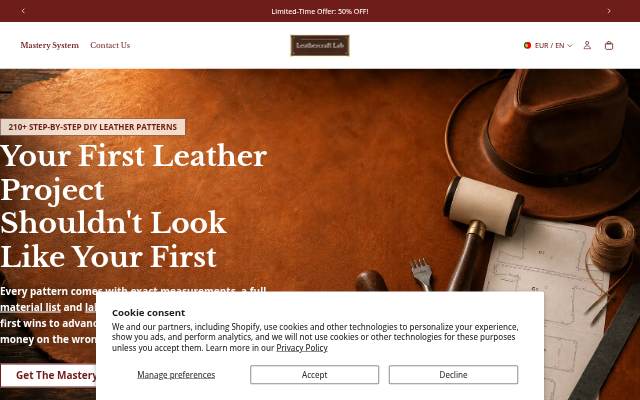 Escaparate de LeatherCraft Lab