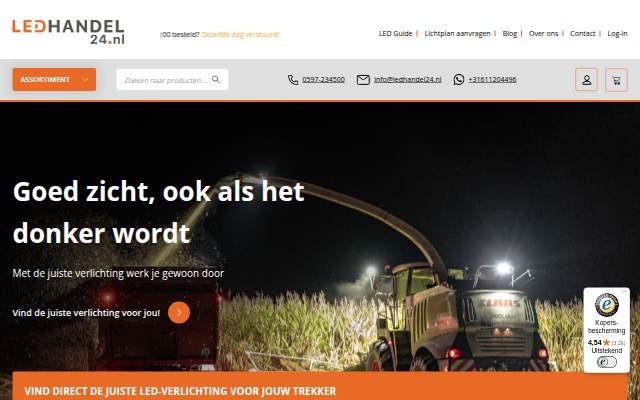 Startseite von Ledhandel24.nl