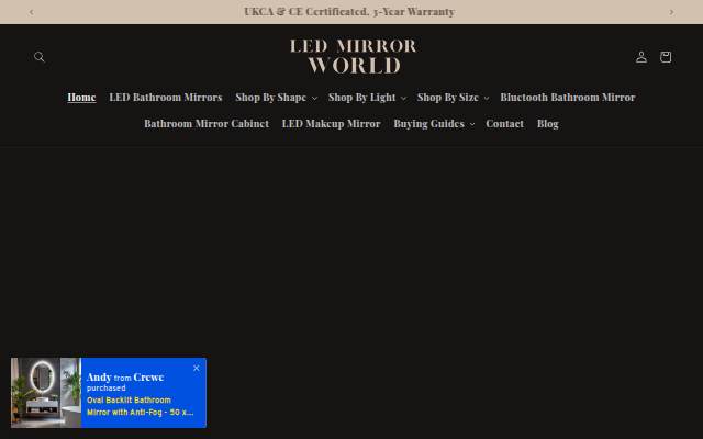 Startseite von LED Mirror World UK - Metro Home