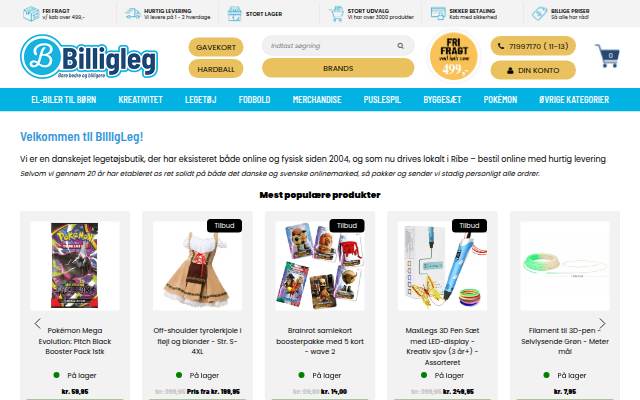 Montra da K&oslash;b kvalitetsleget&oslash;j til lave priser hos BilligLeg