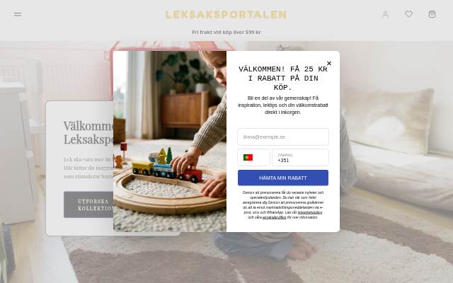 Leksaksportalen storefront