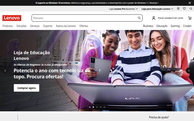 Lenovo Portugal storefront