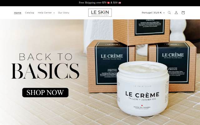 Le Skin Club storefront