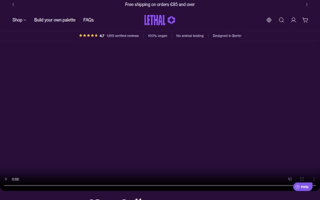 Lethal Cosmetics storefront