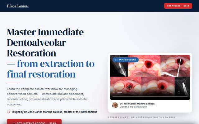 Montra da Immediate Dentoalveolar Restoration (IDR) — Online Course