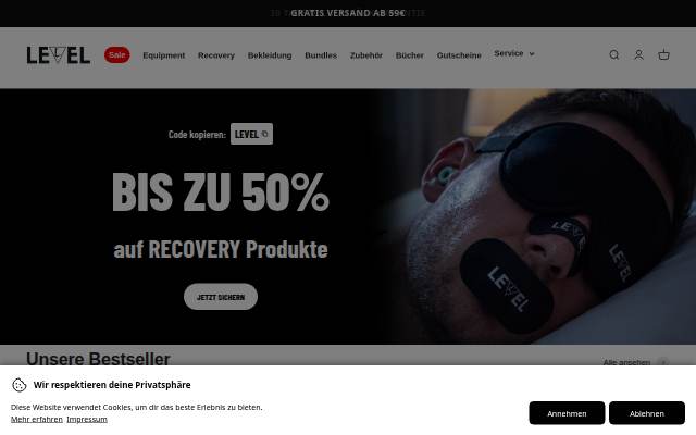 Startseite von Level Equipment