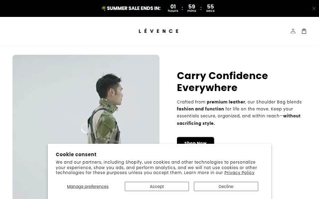 Levence storefront