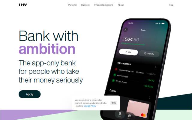 Personal · LHV Bank storefront