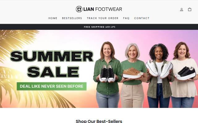 Lian Footwear storefront