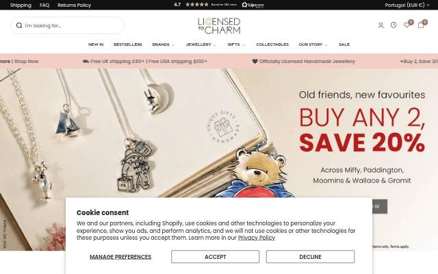 Licensed to Charm storefront