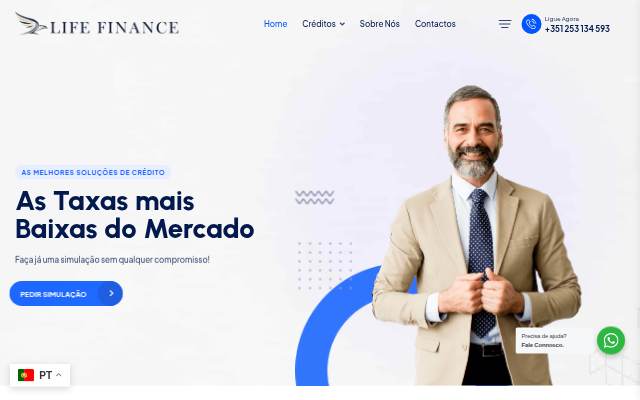 Startseite von LIFE FINANCE – Intermediário de Crédito