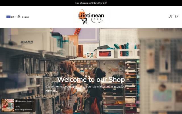 Lifetimean storefront