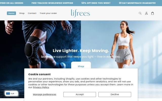 Startseite von Lifrees