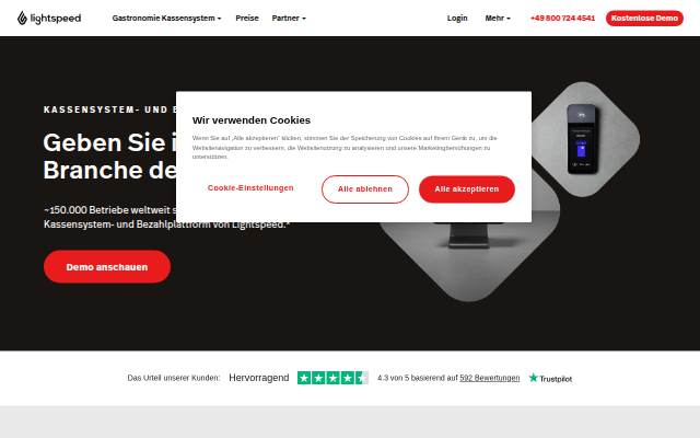 Vitrine de Lightspeed Commerce