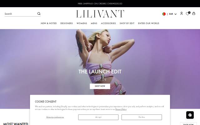 Lilivant storefront