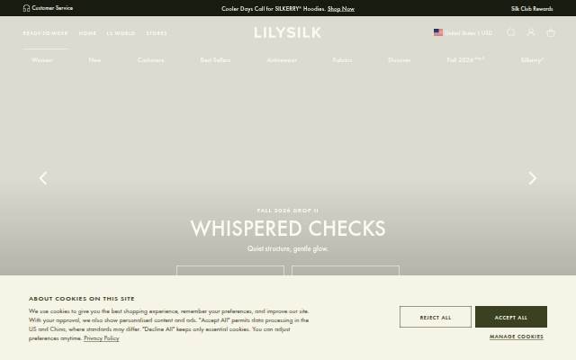 LILYSILK Official site storefront